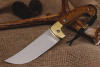 Складной нож "Пчак" Bohler К340, рукоять янтарная карельская береза. 